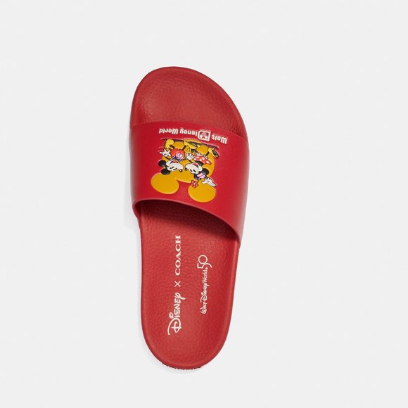 🐭🥰 Disney X Coach Sport Slide With Mickey Mouse And Minnie Mouse Motif - Picture 5 of 12